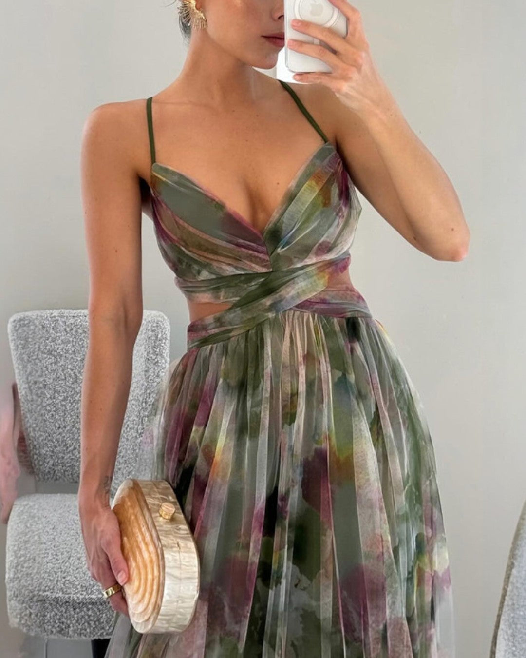 Claudia - Vestido largo y cautivador con estampado floral