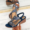Cruz - Elegantes sandalias ortopédicas compensadas para mujer