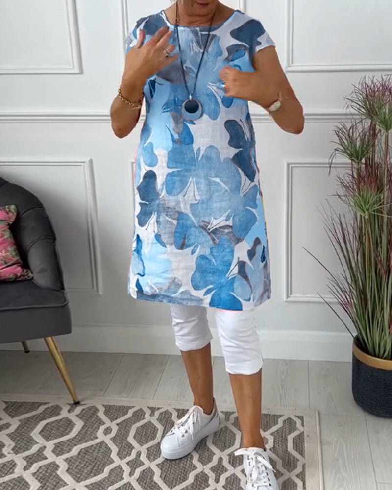 Vestido mujer fluido estampado floral verano casual