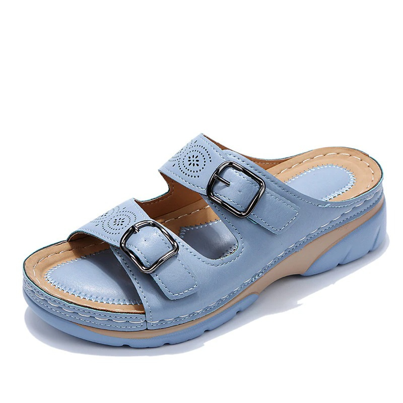 Sandalias mujer ergonómicas con doble correa ajustable