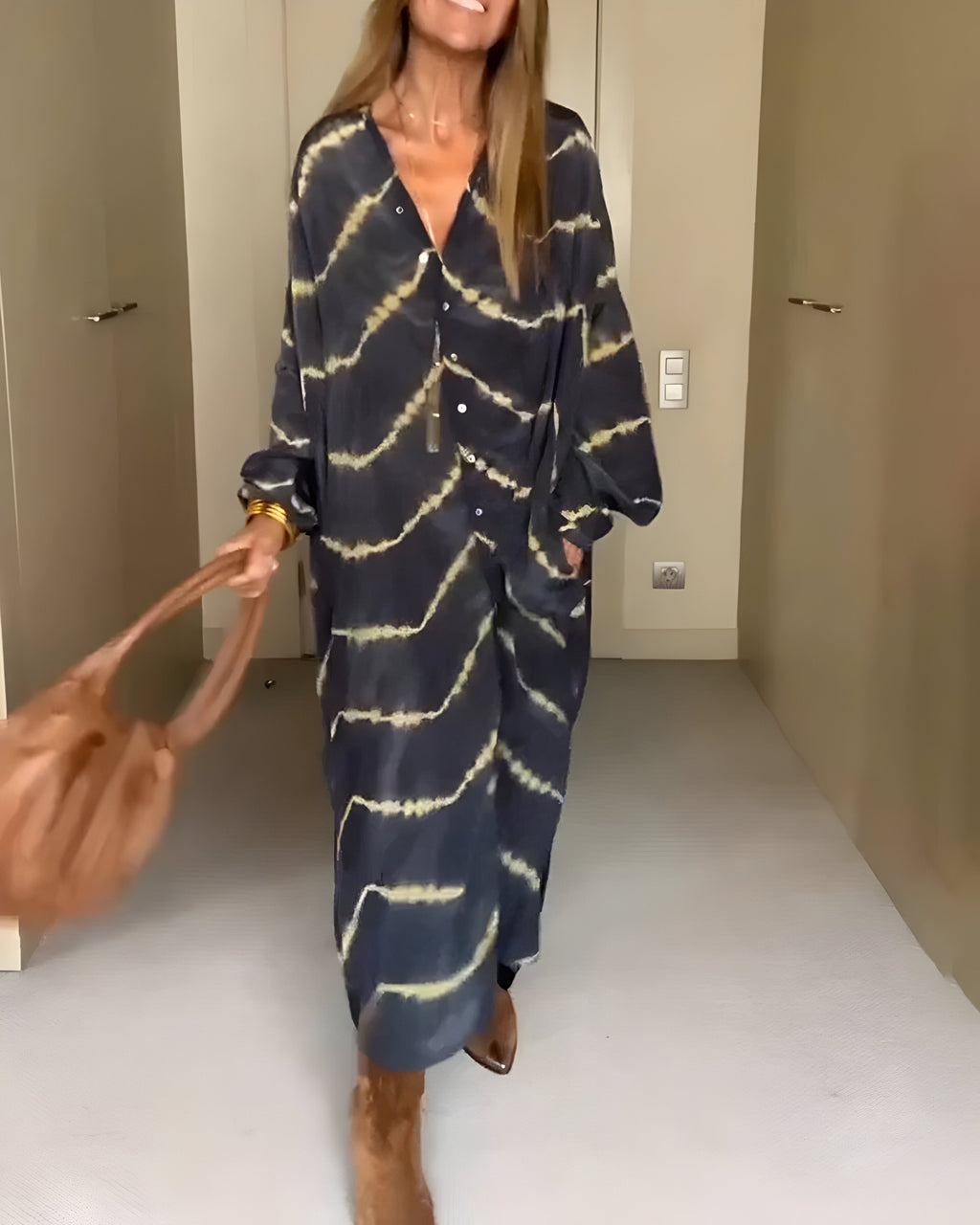 Emilia™ - Vestido bohemio chic con patrones rayados