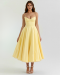 Selene - Vestido midi con capas de tul y bolsillos ocultos