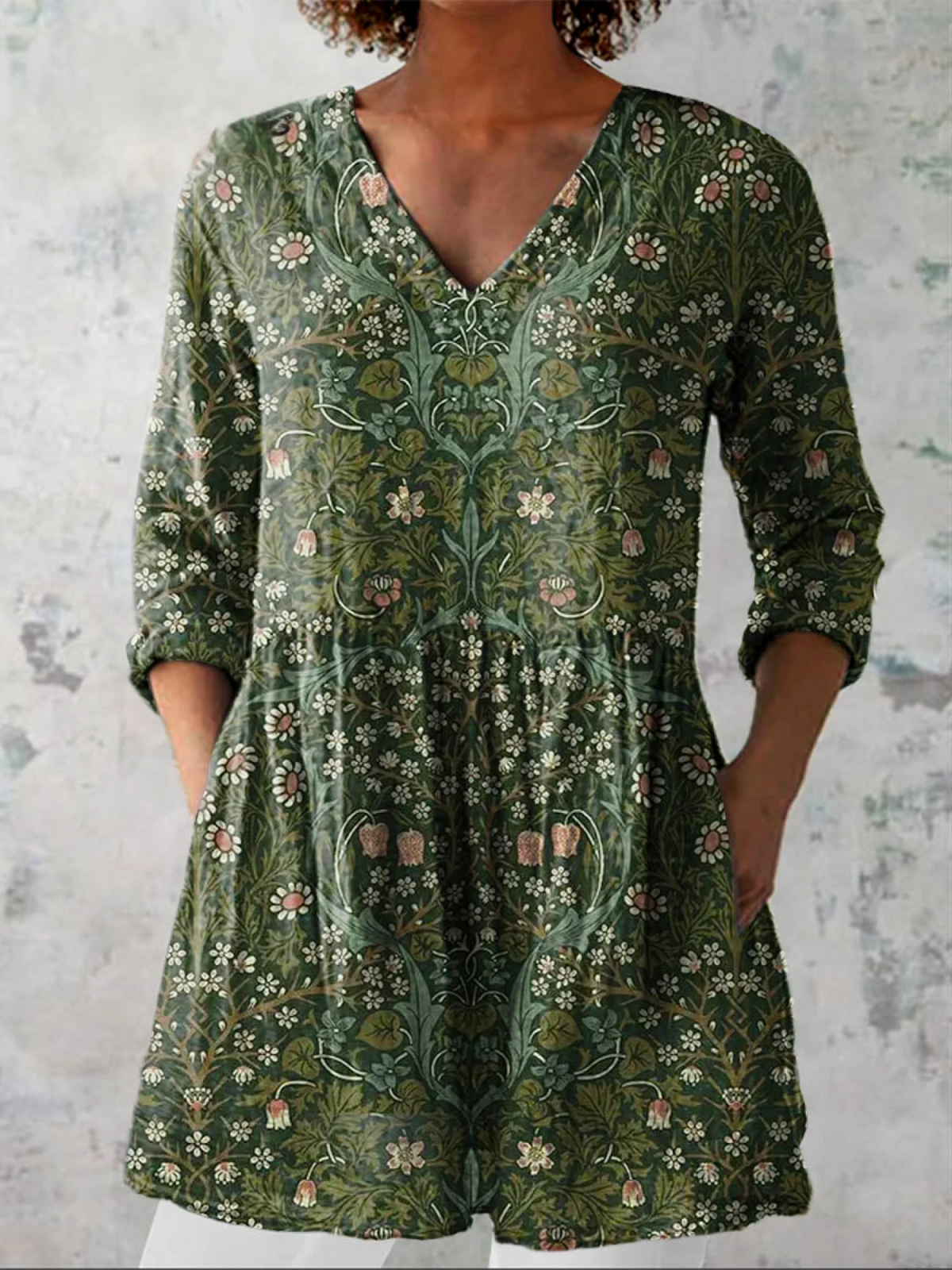 Julia - Blusa larga con cuello en V