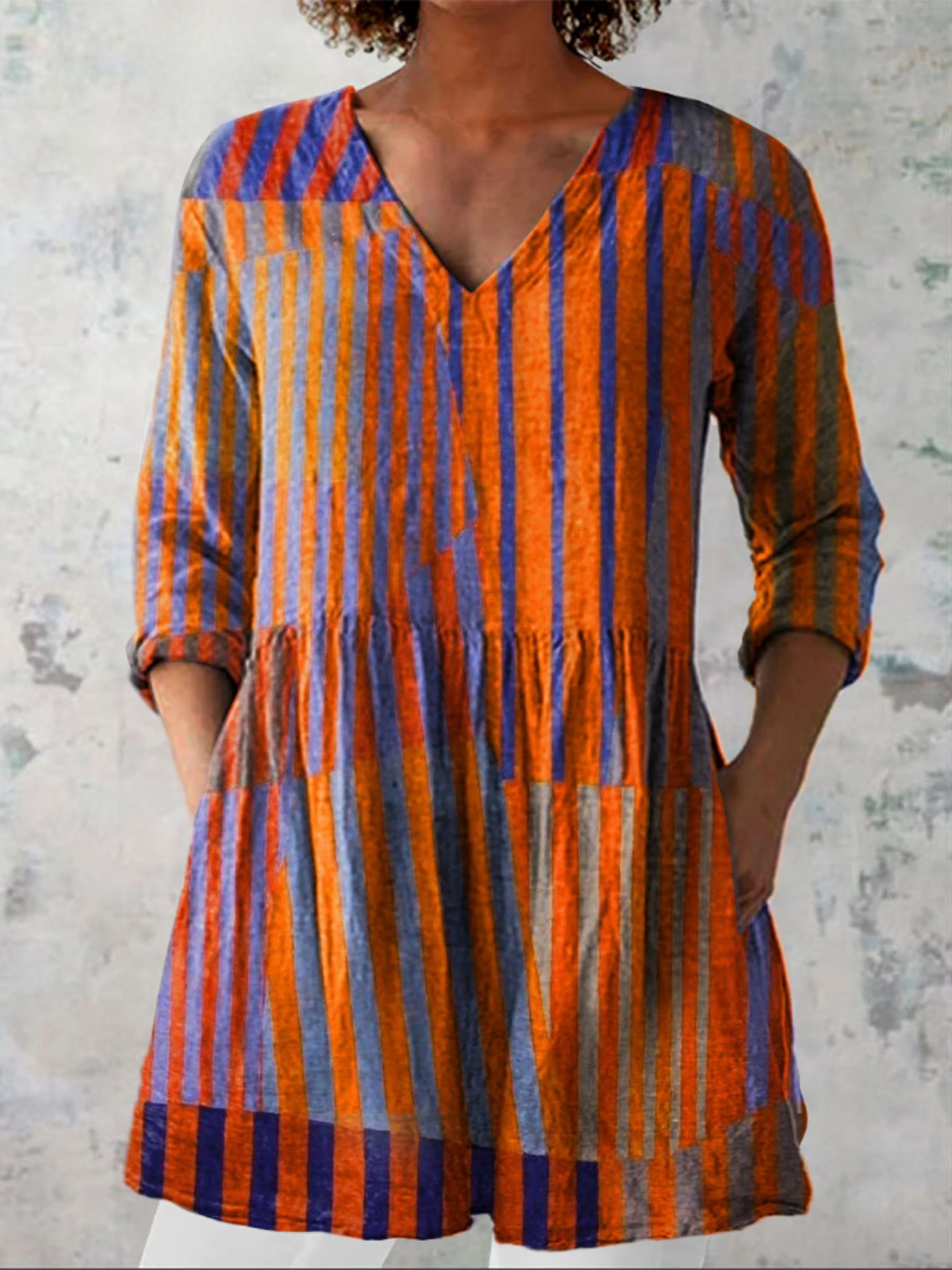 Nadia - Blusa larga con cuello en V