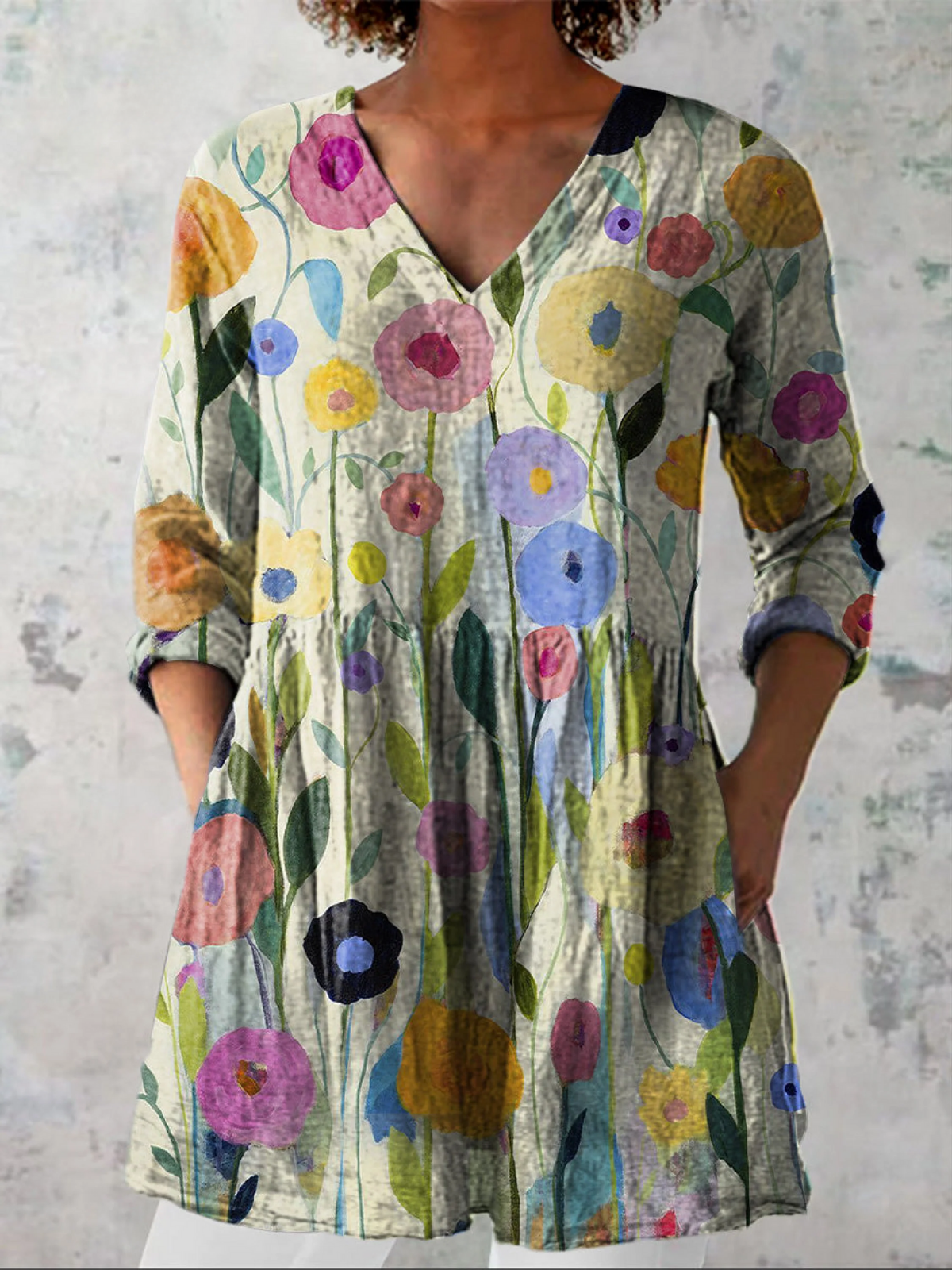 Louisa - Blusa larga con cuello en V