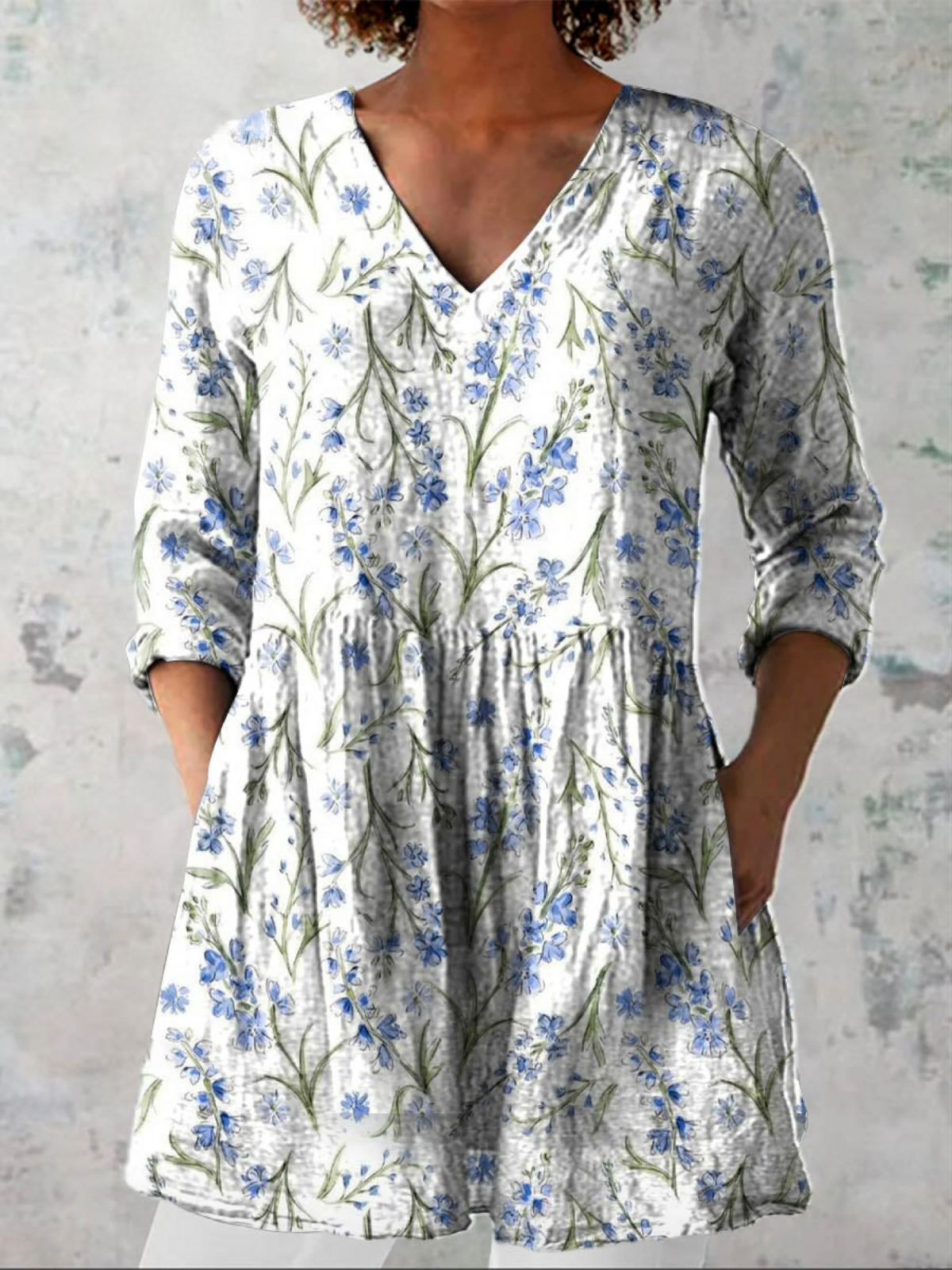 Joana - Blusa larga con cuello en V