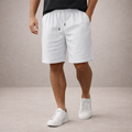 Pantalón corto lino poliéster hombre con cordón verano casual