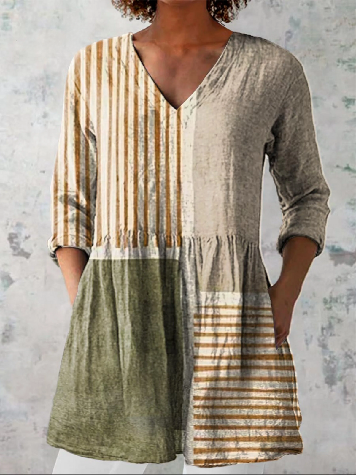 Camilia - Blusa larga con cuello en V
