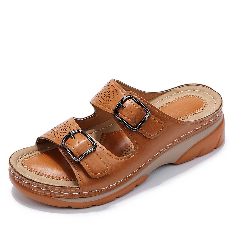 Sandalias mujer ergonómicas con doble correa ajustable
