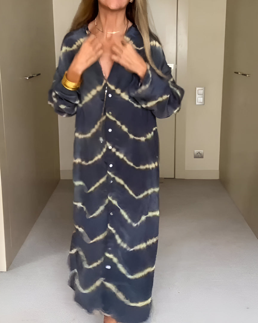 Emilia™ - Vestido bohemio chic con patrones rayados
