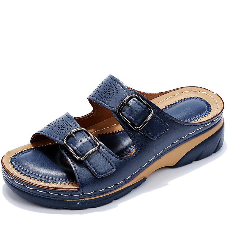 Sandalias mujer ergonómicas con doble correa ajustable