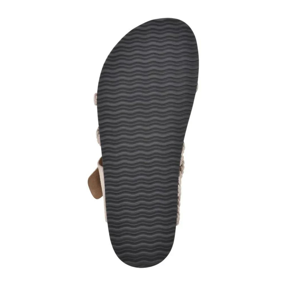 Sandalias mujer bohemias con tiras trenzadas y hebilla ajustable