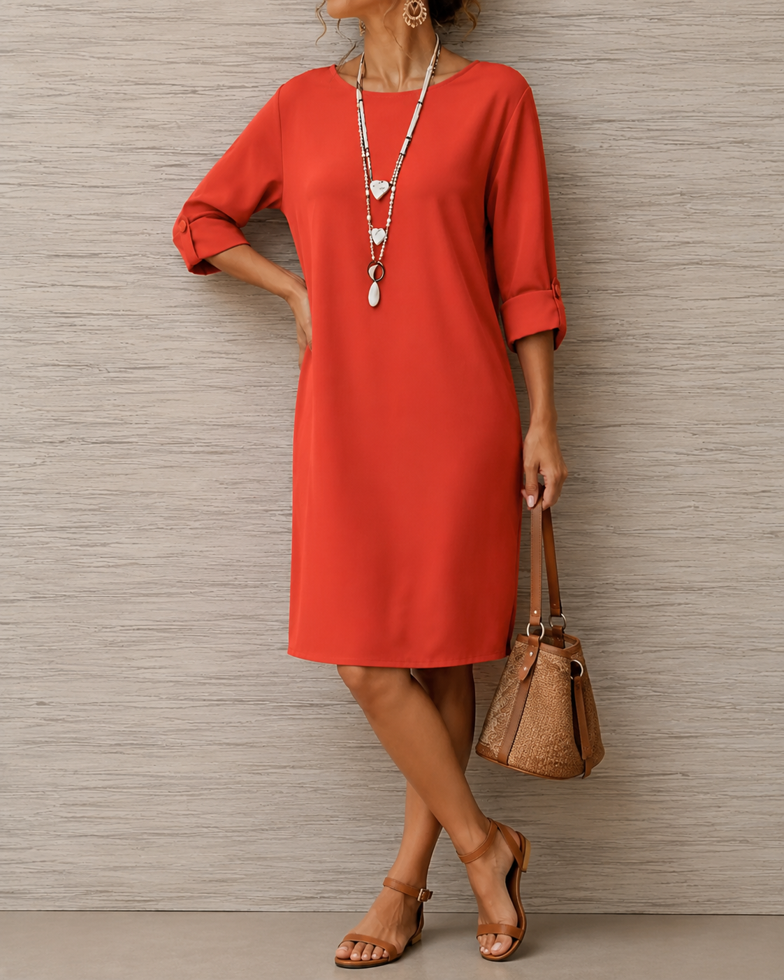 Odette | Vestido midi que disimula el abdomen