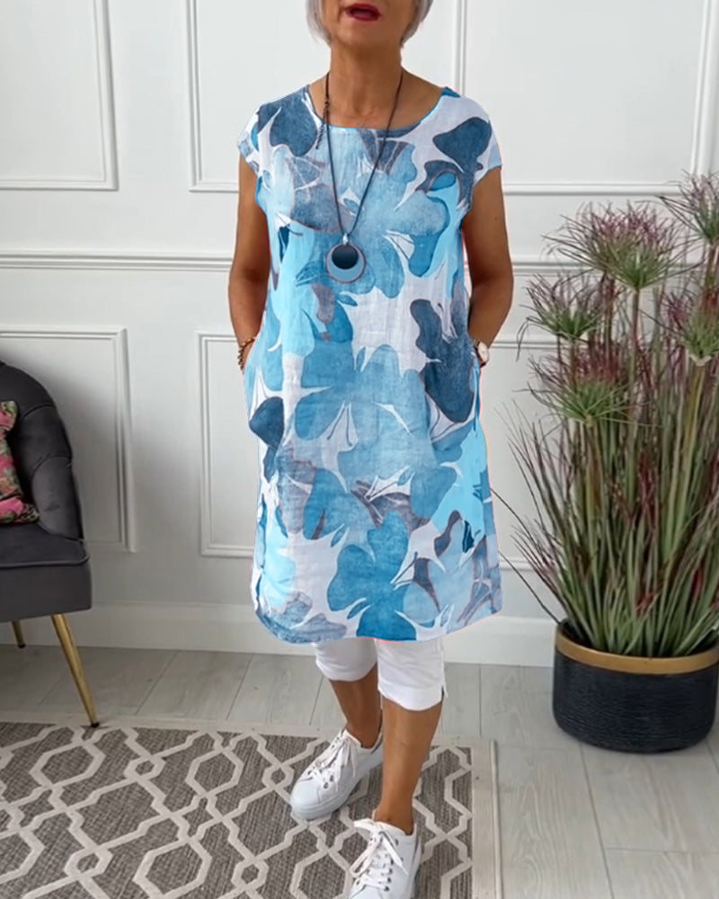 Vestido mujer fluido estampado floral verano casual