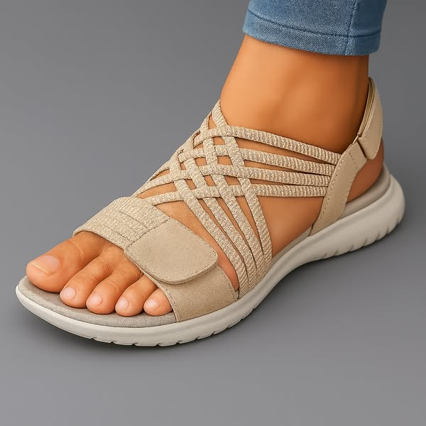 Sandalias para mujer con correas trenzadas ajustables