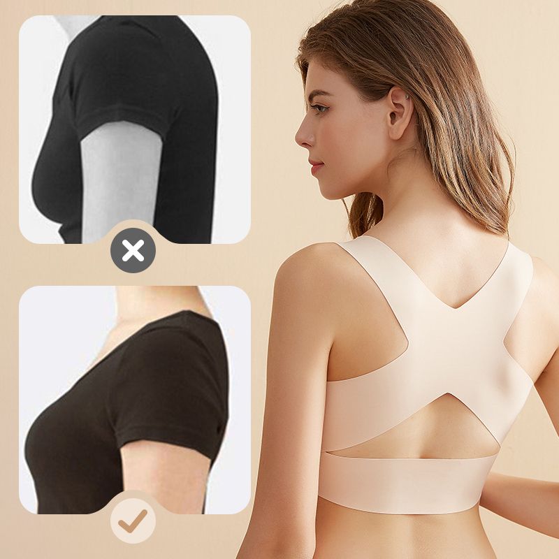 Sujetador mujer cómodo con soporte y diseño cruzado