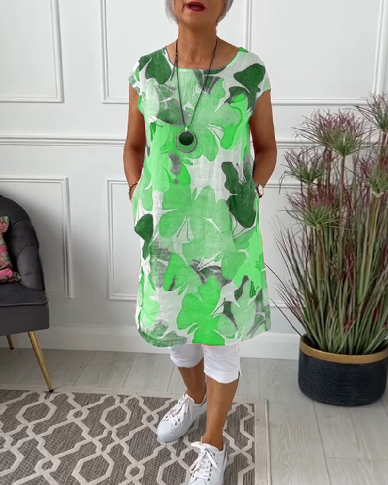Vestido mujer fluido estampado floral verano casual