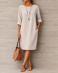 Odette | Vestido midi que disimula el abdomen