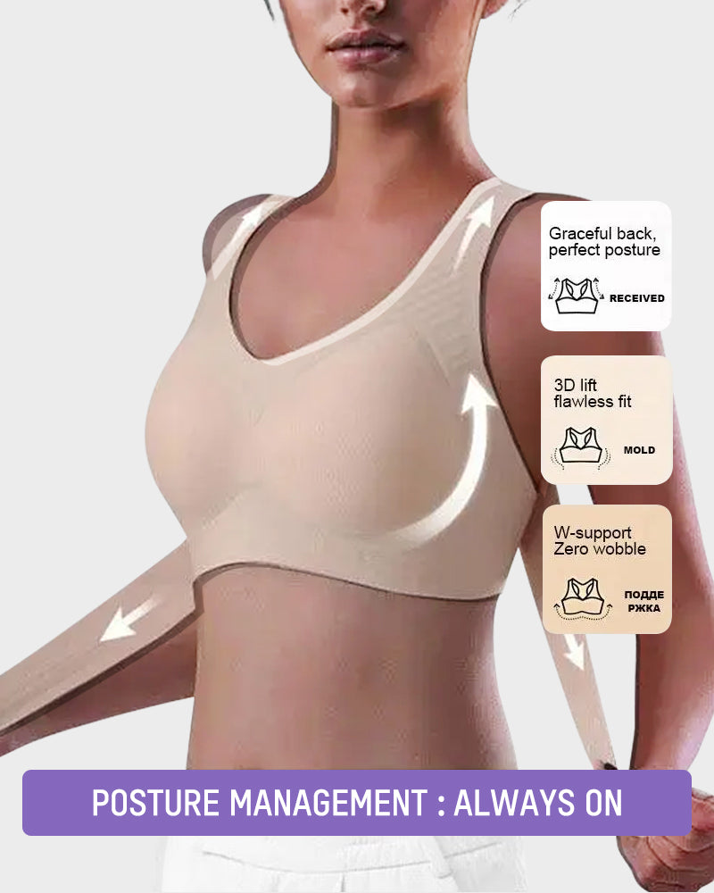 Sujetador mujer cómodo con soporte y diseño cruzado
