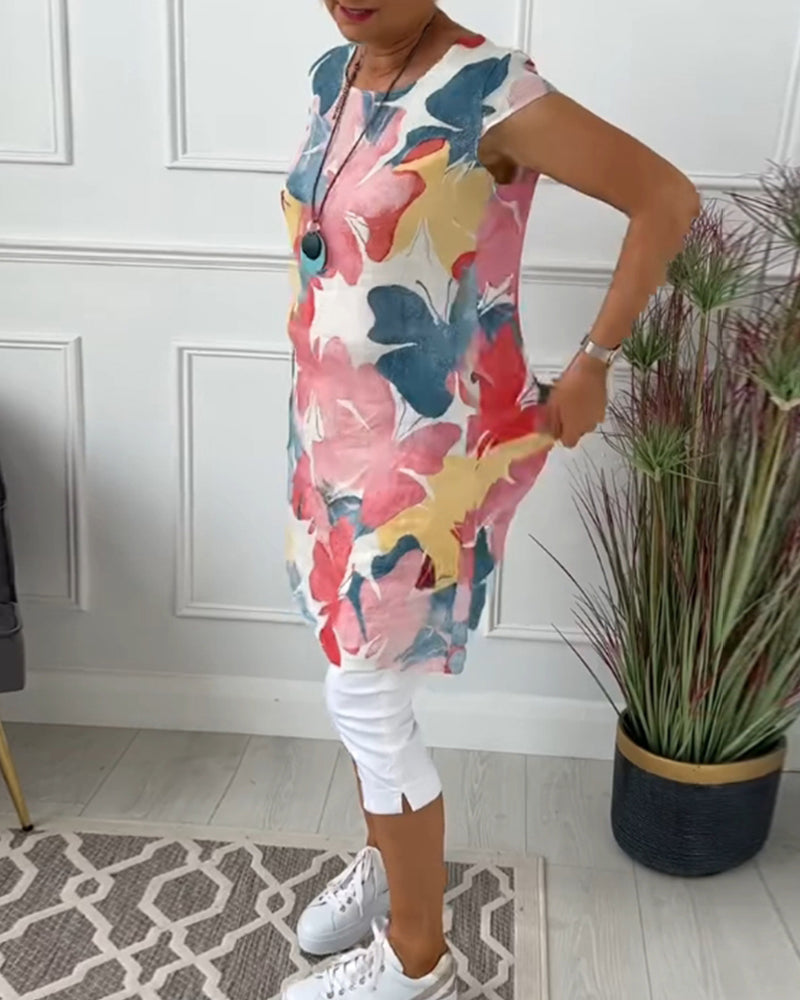 Vestido mujer fluido estampado floral verano casual