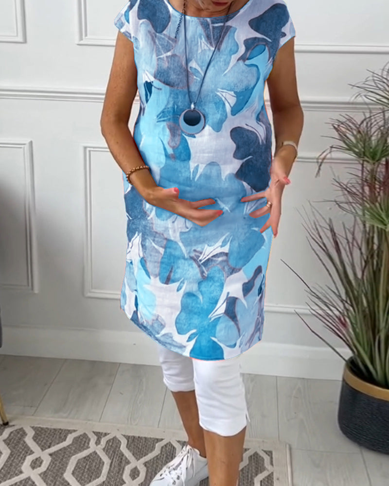 Vestido mujer fluido estampado floral verano casual