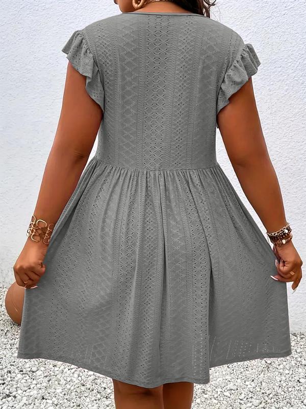 Vestido para mujer con escote cruzado y mangas con volantes