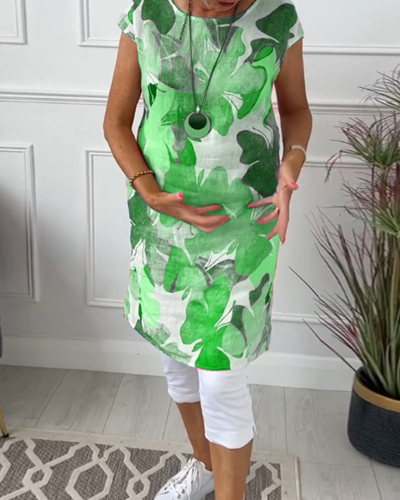 Vestido mujer fluido estampado floral verano casual