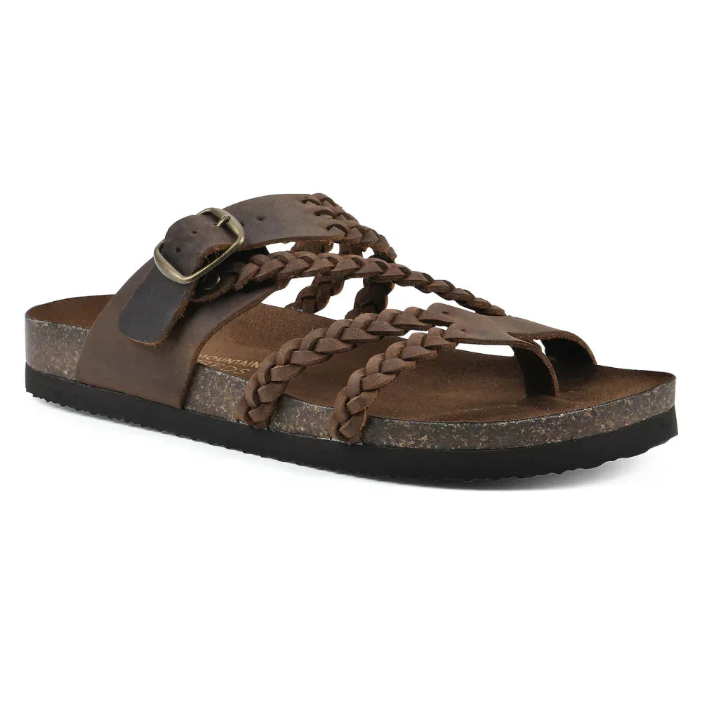 Sandalias mujer bohemias con tiras trenzadas y hebilla ajustable