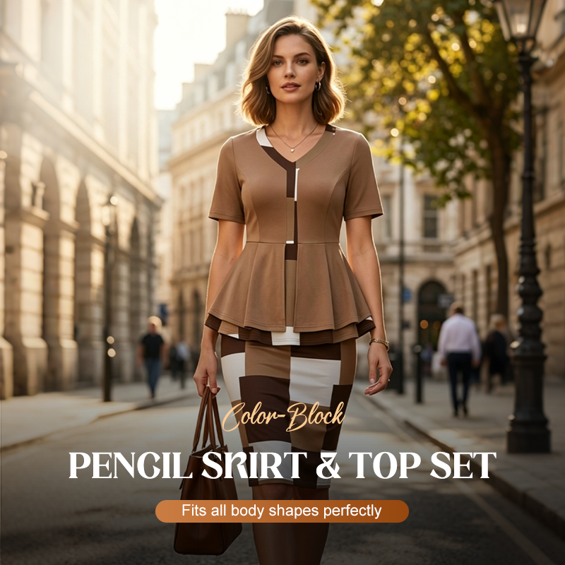 Conjunto mujer elegante con falda lápiz moderna
