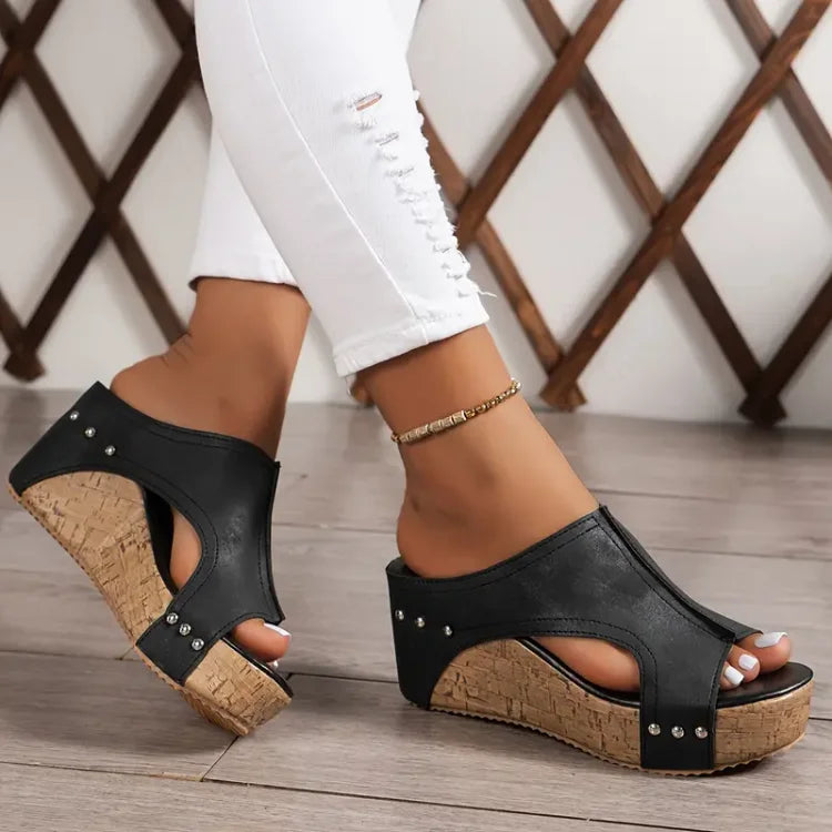 Sandalias mujer cómodas con cuña y soporte ortopédico