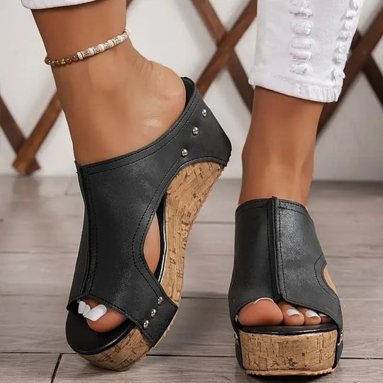 Sandalias mujer cómodas con cuña y soporte ortopédico