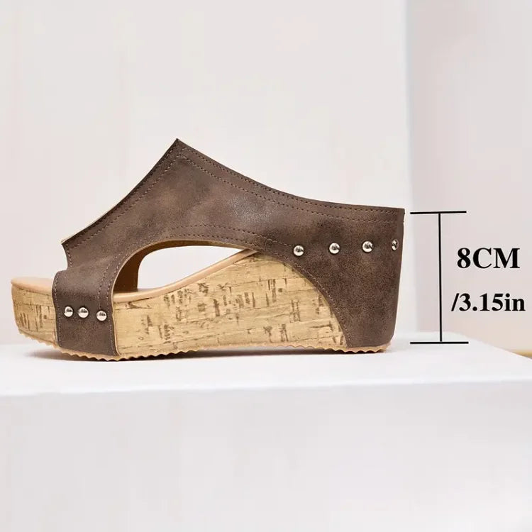 Sandalias mujer cómodas con cuña y soporte ortopédico
