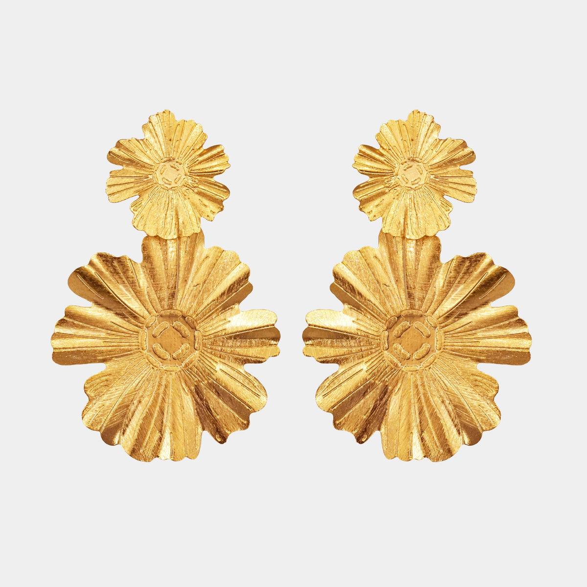 (WH) Pendientes Two Sunflower