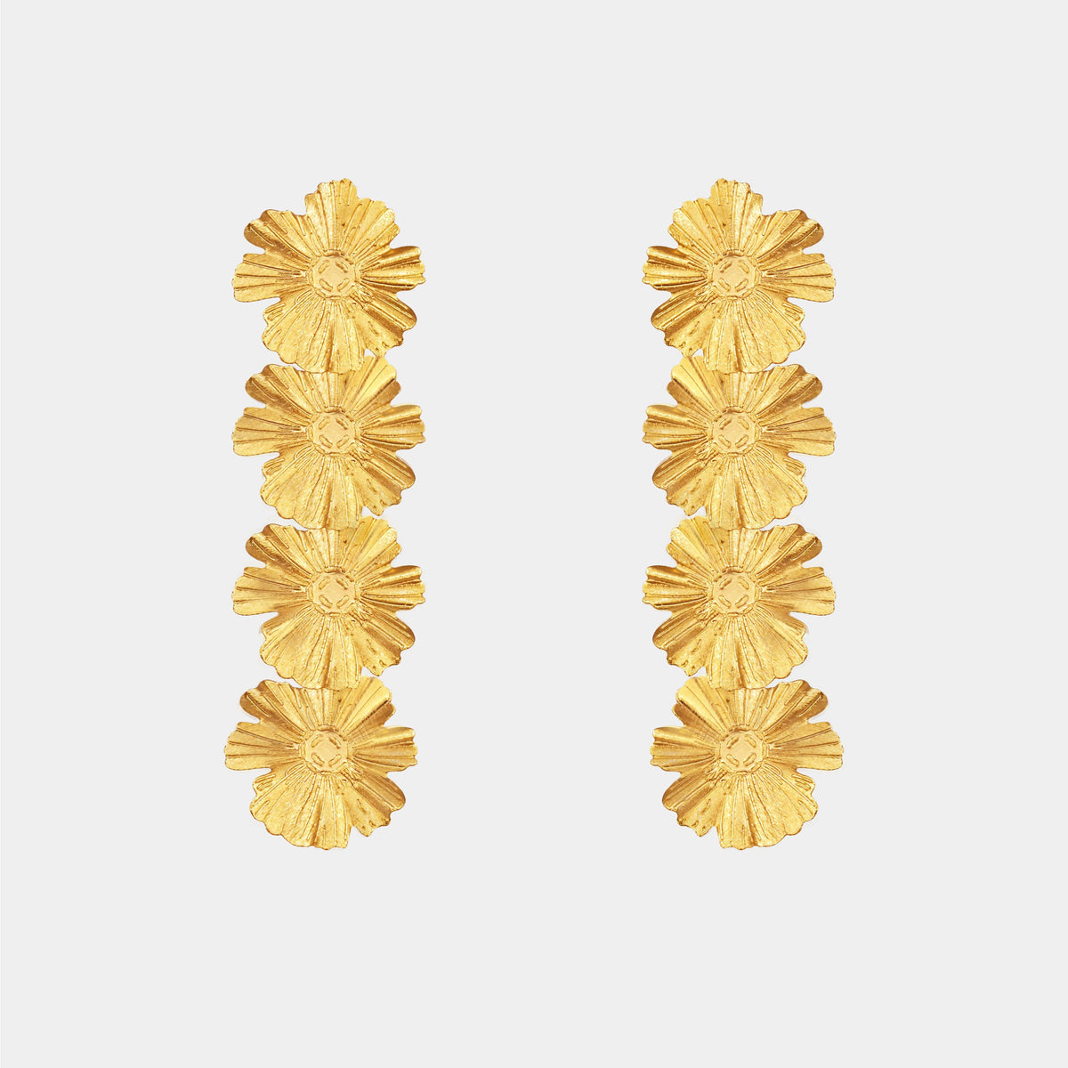 (WH) Pendientes Four Sunflowers