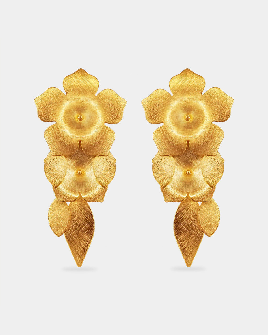 (WH) Pendientes Vinca & Leaves