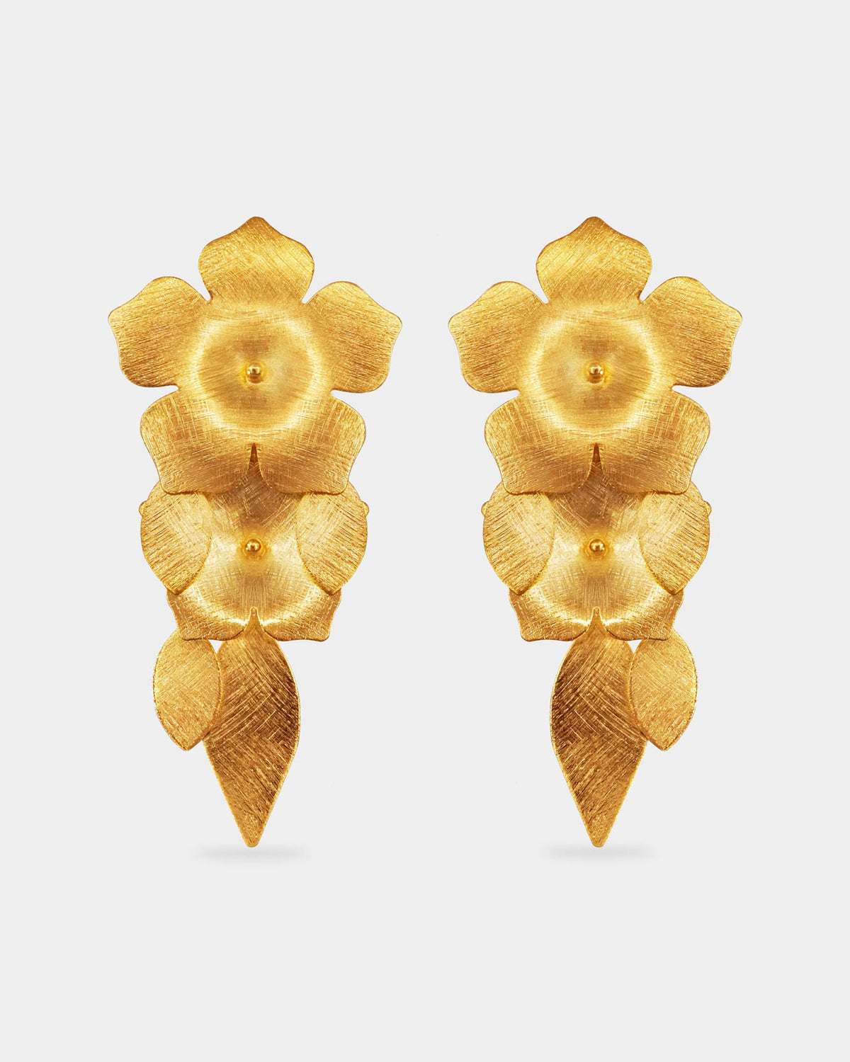 (WH) Pendientes Vinca & Leaves