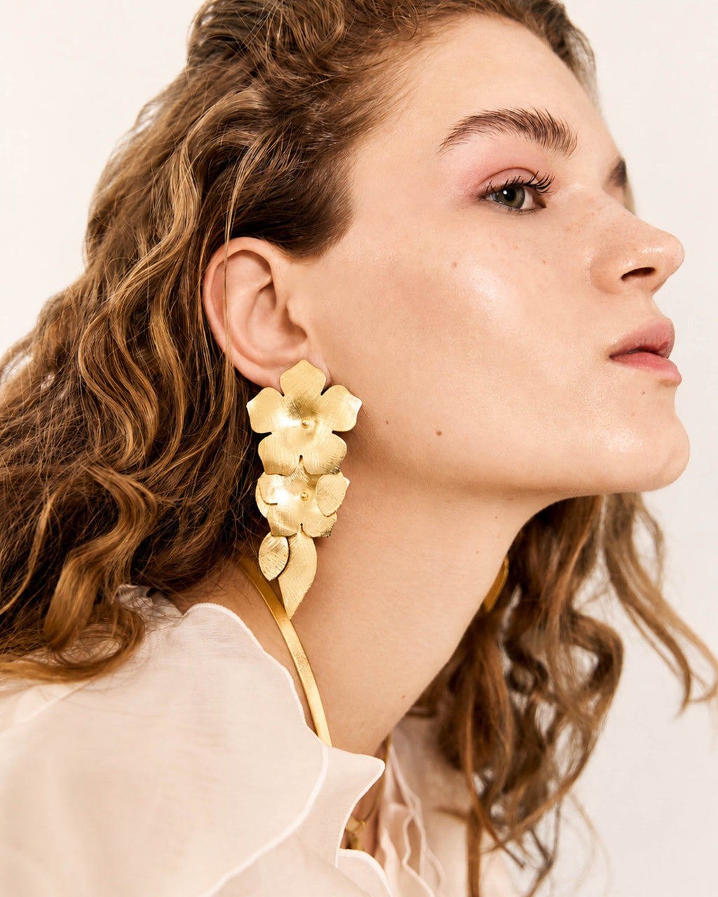 Pendientes Vinca & Leaves