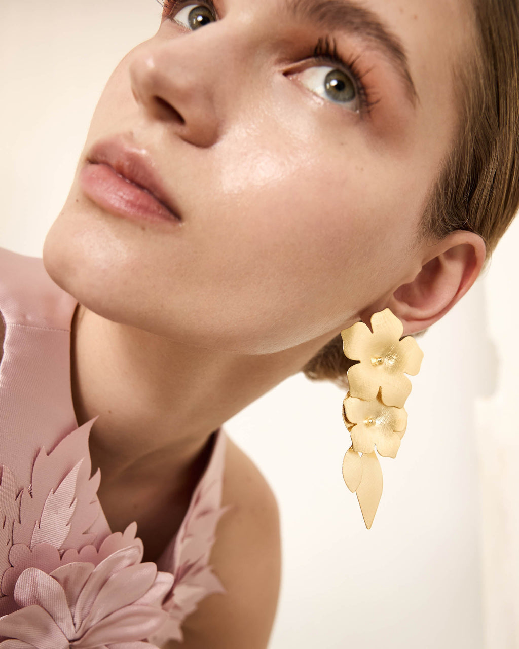Pendientes Vinca & Leaves