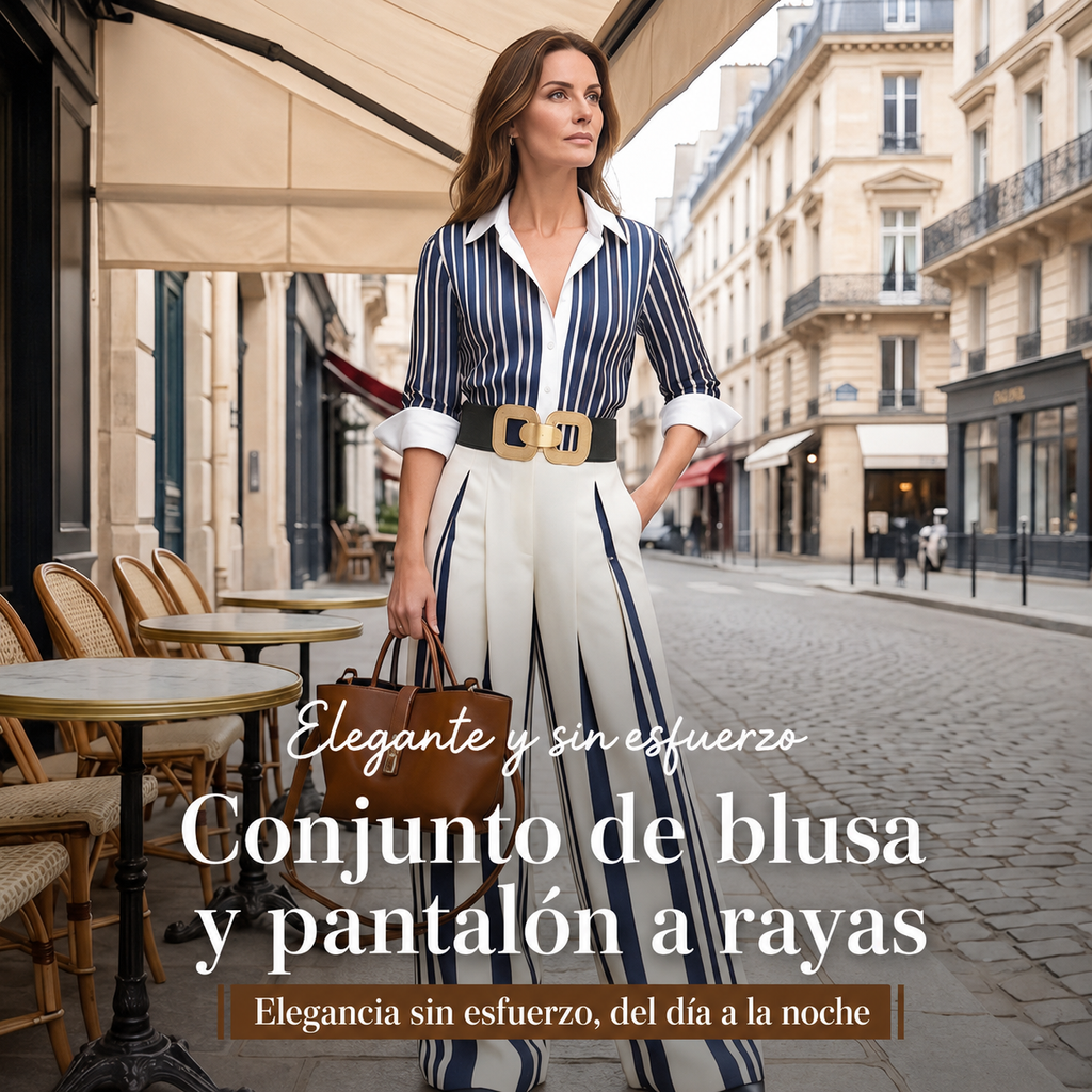 Antonia - Conjunto rayado de dos piezas