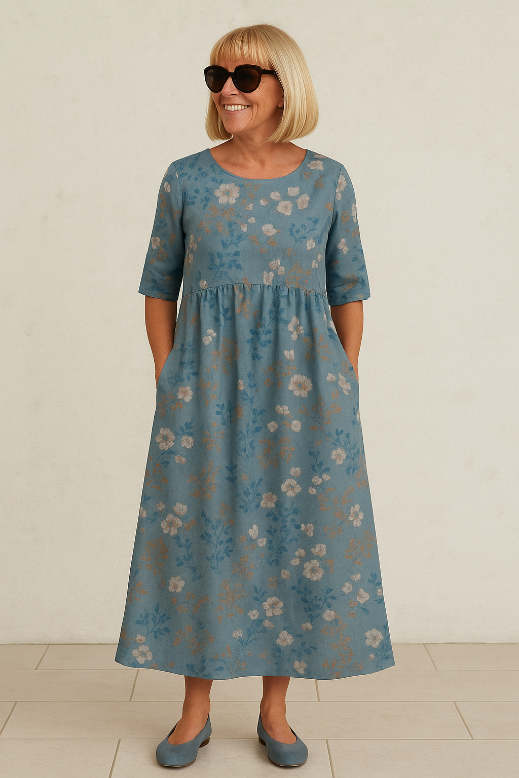 Eliza - Vestido midi holgado