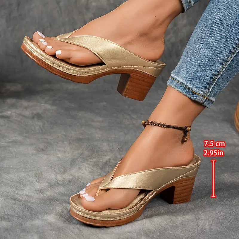 Sandalias elegantes con tacón cómodo para mujer