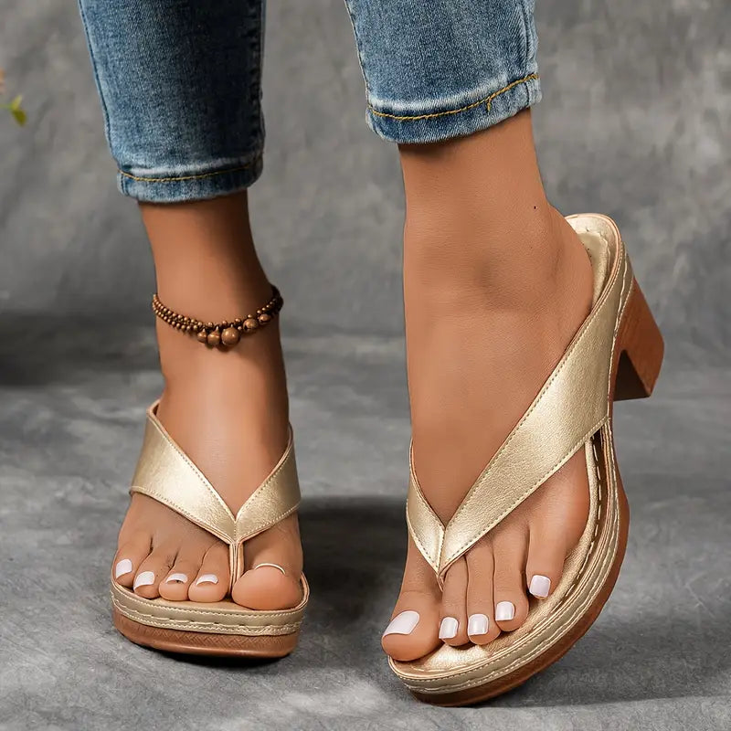 Sandalias elegantes con tacón cómodo para mujer