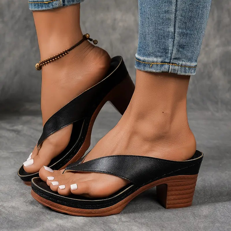 Sandalias elegantes con tacón cómodo para mujer