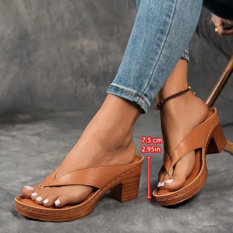 Sandalias elegantes con tacón cómodo para mujer