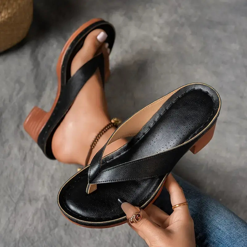 Sandalias elegantes con tacón cómodo para mujer
