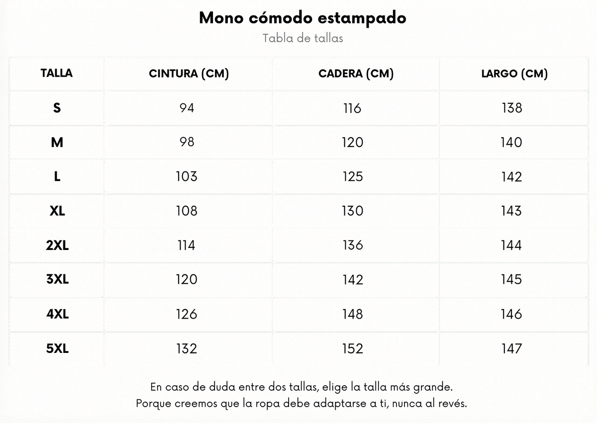 Mono cómodo estampado
