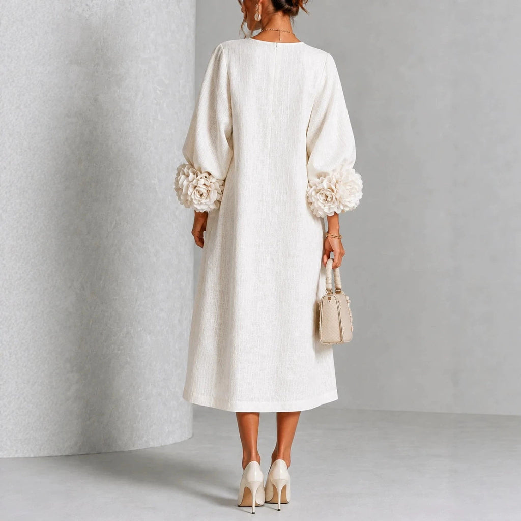 Vestido Emilia de Botones y Puños Florales