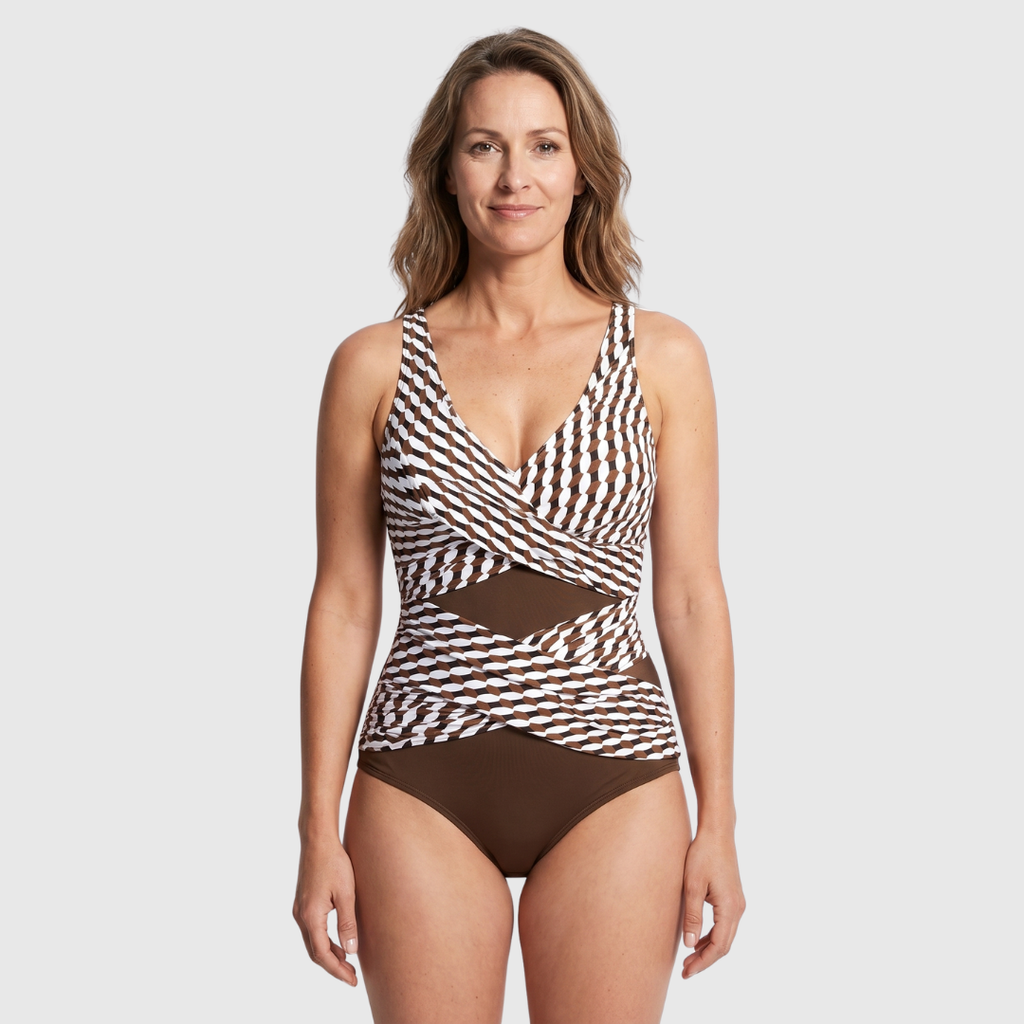 Traje de baño mujer elegante con efecto moldeador