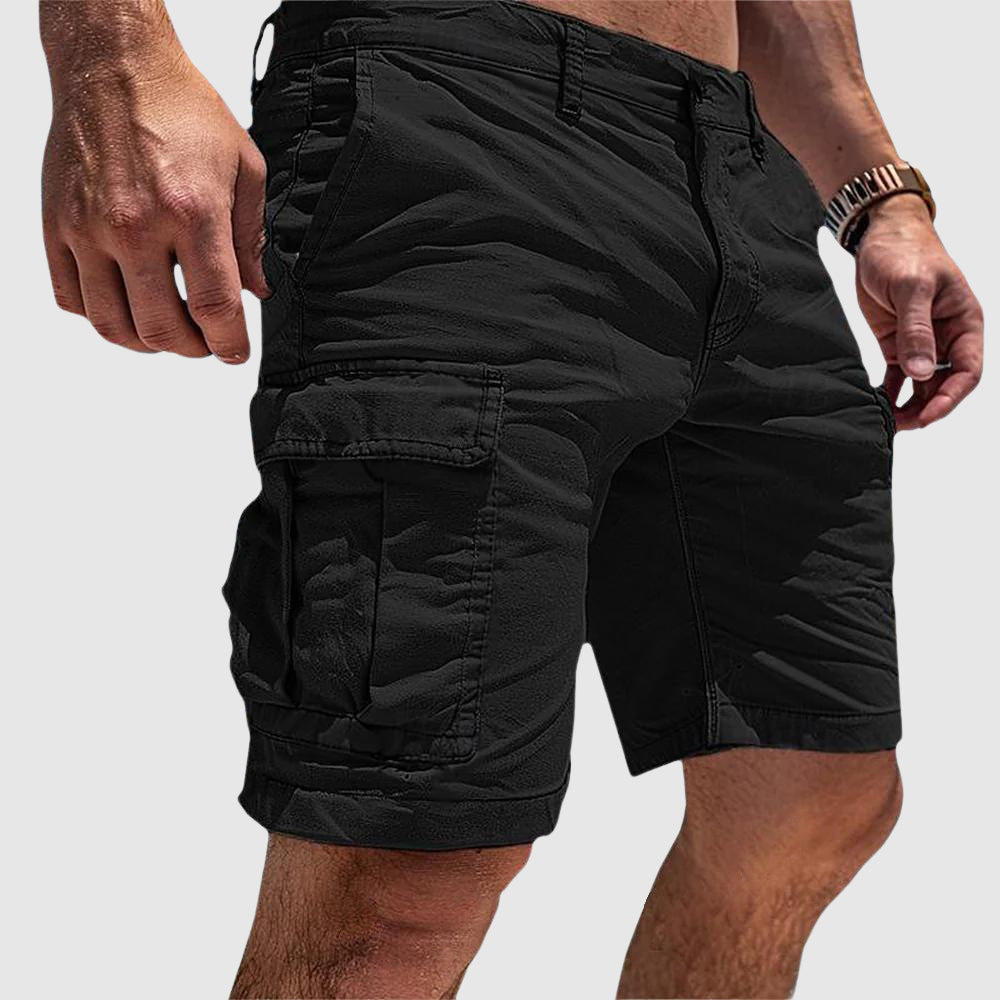 Pantalón corto hombre algodón cargo con bolsillos verano casual