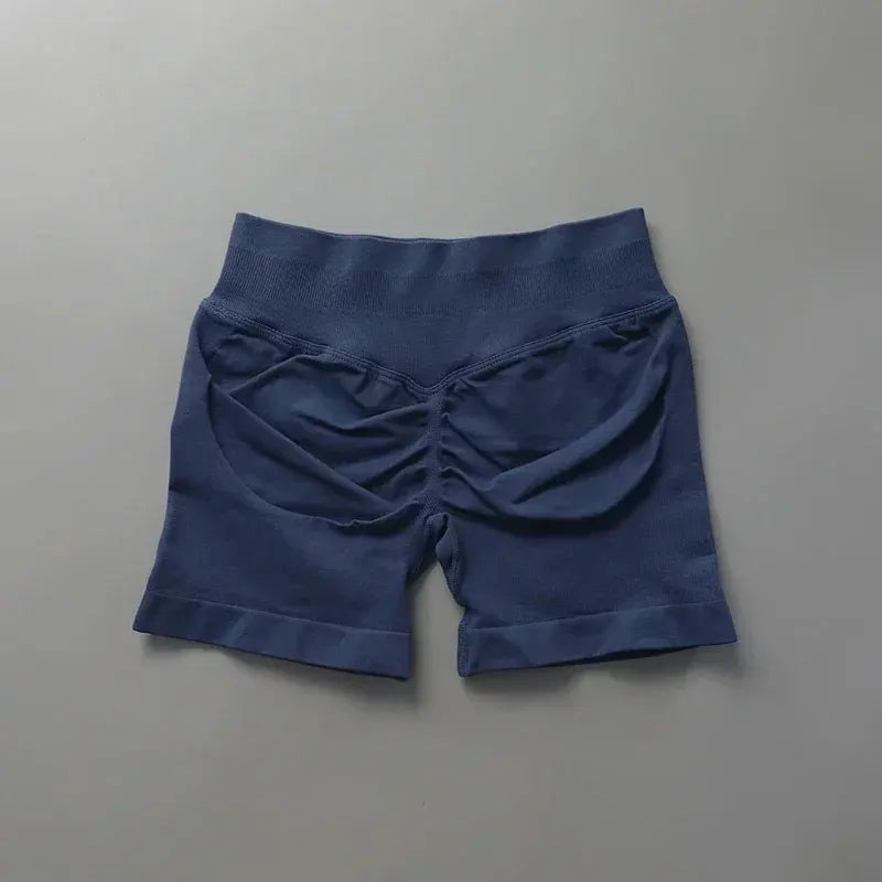 Short deportivo mujer ajustado sin costuras para yoga y gimnasio